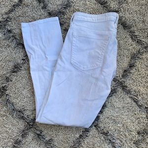 AG The Stilt White Cropped Jeans